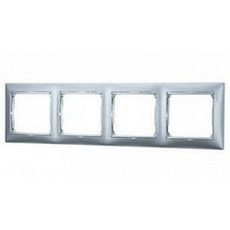 VALENA Рамка 4 поста горизонтальная алюминий Legrand 770154