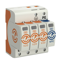 УЗИП для силовых сетей 3+NPE (Класс II), 280 В (V20-3+NPE-280) OBO Bettermann 5095253