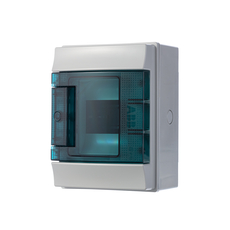 Щит распределительный навесной ЩРн-П-4 пластиковый прозрачная дверь IP65 серый Mistral65 без клемм (65P04X12) ABB 1SL1200A00