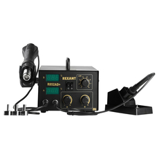 Станция паяльная, 2 в 1: паяльник+термофен, с цифровым дисплеем 12-0724 REXANT 12-0724