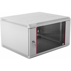 Шкаф телекоммуникационный настенный разборный 6U (600х520) дверь стекло ЦМО ШРН-Э-6.500