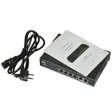 Коммутатор МАС 1К 6 портов 4 PoE 65 Вт 1NS04F-2T RVI