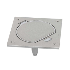 Connect Влагостойкая основа IP66 с розеткой с заземлением К45 и коннектором RJ45 катег.5e UTP сталь Simon KSE15U-23-72