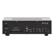 Усилитель трансляционный, mp3, WMA с разъемами для установки USB/SD/MMC-карт 35 Вт, USB-проигрыватель, 3 микр/2 лин входа Roxton AA-35M