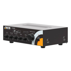 Усилитель трансляционный, mp3, WMA с разъемами для установки USB/SD/MMC-карт 35 Вт, USB-проигрыватель, 3 микр/2 лин входа Roxton AA-35M