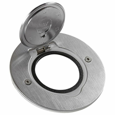 Встраиваемый лючок для розеток круглый IP44 нержавеющая сталь 2м Legrand 089701