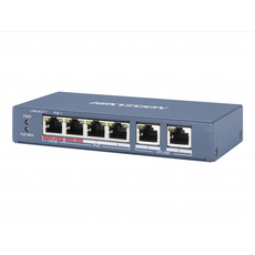 Коммутатор POE 4 Hikvision RJ45 100M PoE с грозозащитой 6кВ DS-3E0106HP-E