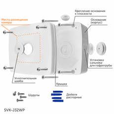 Гермокоробка SatVision SVK-J32WP монтажная коробка