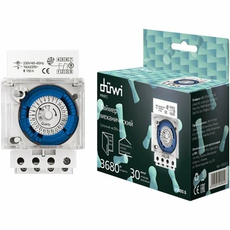 Таймер механический, суточный на DIN-рейку, 30мин, 16А/3680Вт duwi 25805 6