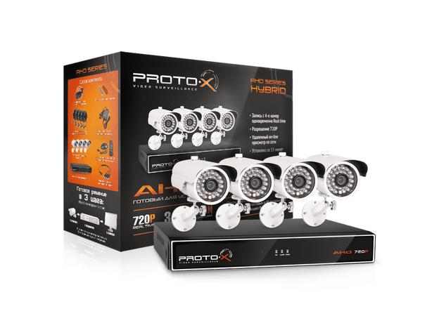 Комплект видеонаблюдения Proto-X Combo-AHD 4W