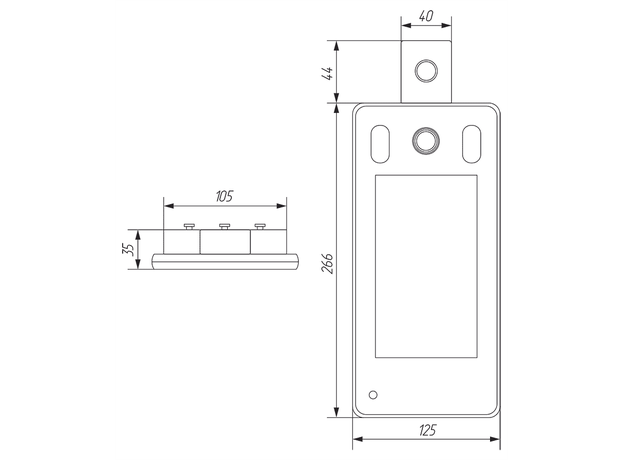 Терминал доступа с детектором лиц и измерением температуры Proto-TempID
