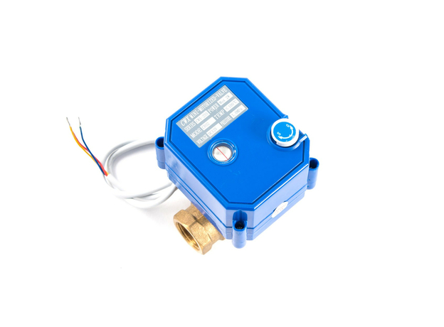 Шаровый кран 1/2" с электроприводом, 12V Бастион