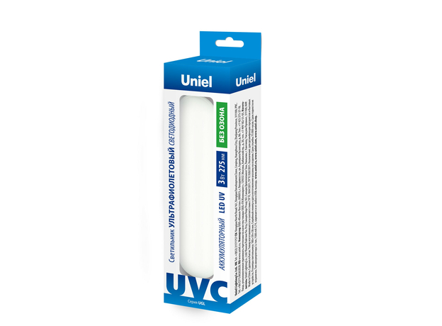 Светильник ультрафиолетовый светодиодный компактный Uniel UGL-C10A-3W-UVСB WHITE (Без озона)