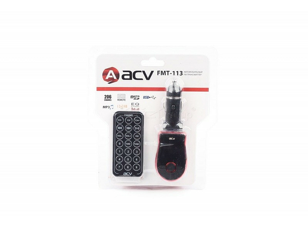FM трансмиттер ACV FMT-113 ж/к дисп/USB/micro SD/12-24