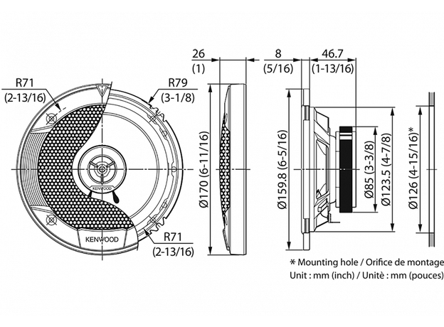 Колонки Kenwood KFC-S1676EX