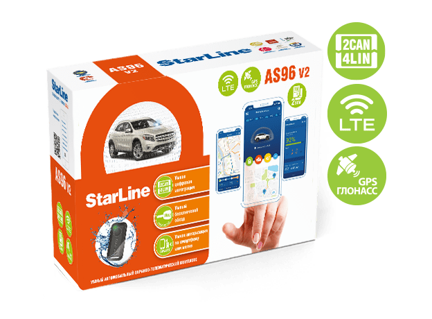 Автосигнализация StarLine AS96 V2 BT 2CAN+4LIN 2SIM LTE GPS Автосигнализация StarLine AS96 V2 BT 2CAN+4LIN 2SIM LTE GPS