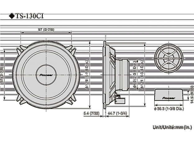 Колонки Pioneer TS 130CI Колонки Pioneer TS 130CI