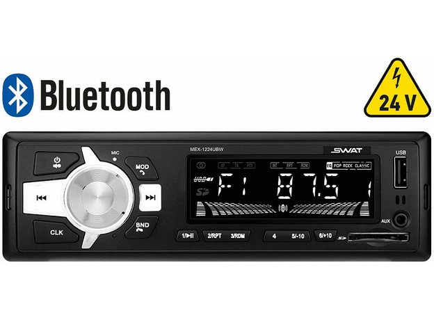 USB/SD-магнитола SWAT MEX-1224UBW 24V