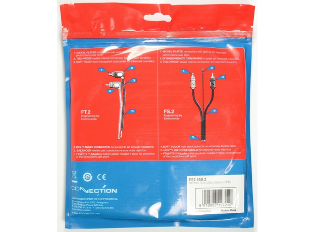 Кабель межблочный Connection FS2 550.2 Two channel RCA cable 550 cm