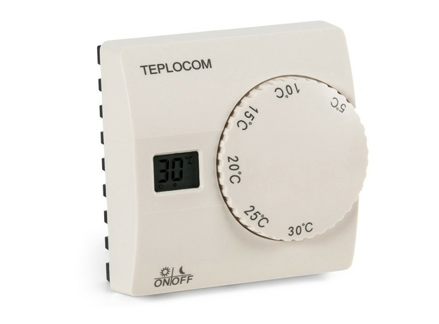 Проводной комнатный термостат TEPLOCOM TS-2AA/8A