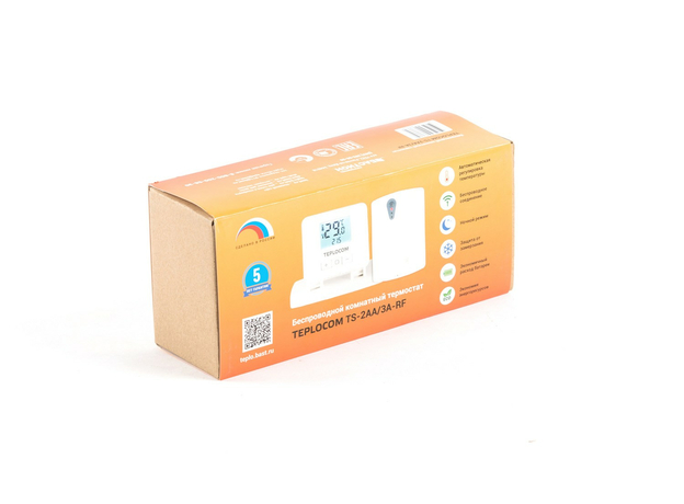 Беспроводной комнатный термостат TEPLOCOM TS-2AA/3A-RF