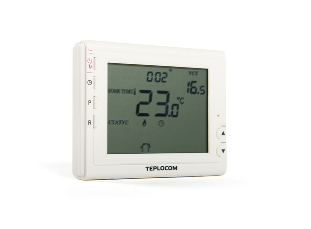 Беспроводной программируемый термостат TEPLOCOM TS-Prog-2AA/3A-RF
