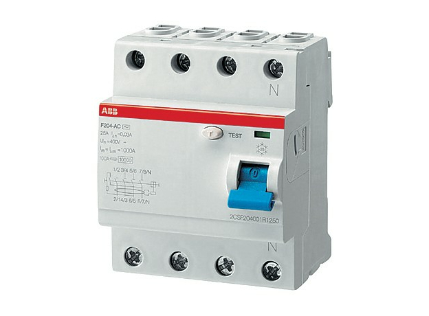 Устройство защитного отключения (УЗО) 4мод. F204 AC-63/0,03 2CSF204001R1630 ABB Устройство защитного отключения (УЗО) 4мод. F204 AC-63/0,03 2CSF204001R1630 ABB
