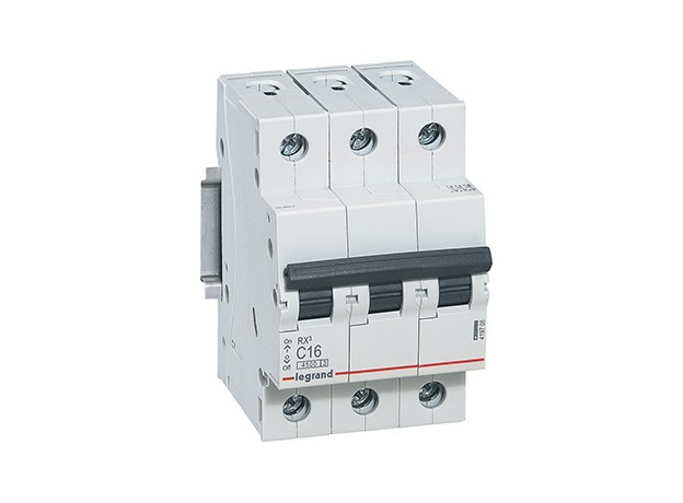 Автоматический выключатель модульный Legrand RX3 3п 63А C 4,5кA (419714)