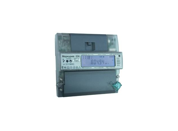 Счетчик электроэнергии трехфазный многотарифный (2 тарифа) Меркурий-236АRТ-02 PQRS, 5(100)А 3*230/400 1/2 оптопрот RS485 DIN ЖКИ Инкотекс