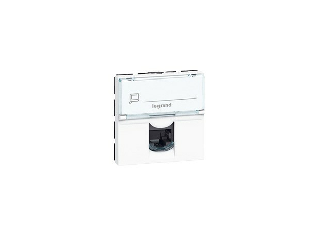 Розетка компьютерная двухместная RJ-45, UTP кат.5е, 076554 Mosaic New Legrand Розетка компьютерная двухместная RJ-45, UTP кат.5е, 076554 Mosaic New Legrand