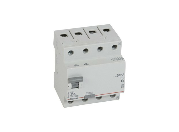 УЗО RX3 4п/25A/30мА AC 402062 (Legrand) /кор. 1 шт/ УЗО RX3 4п/25A/30мА AC 402062 (Legrand) /кор. 1 шт/