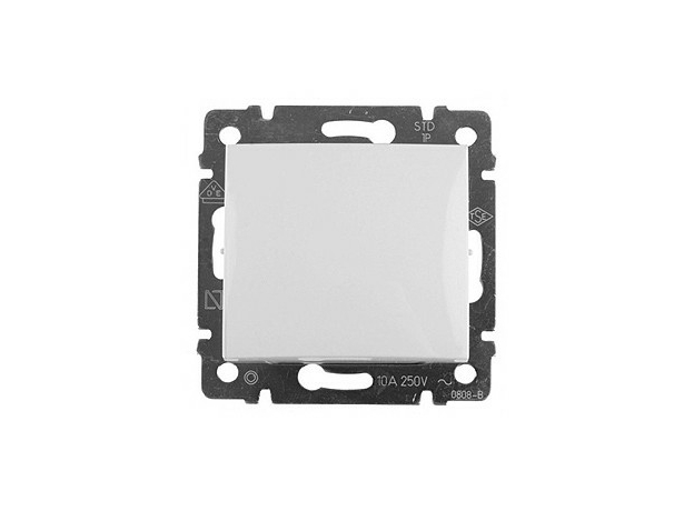 Переключатель одноклавишный Valena скрытой установки IP20 10А проходной (сх.6) белый 774406 Legrand