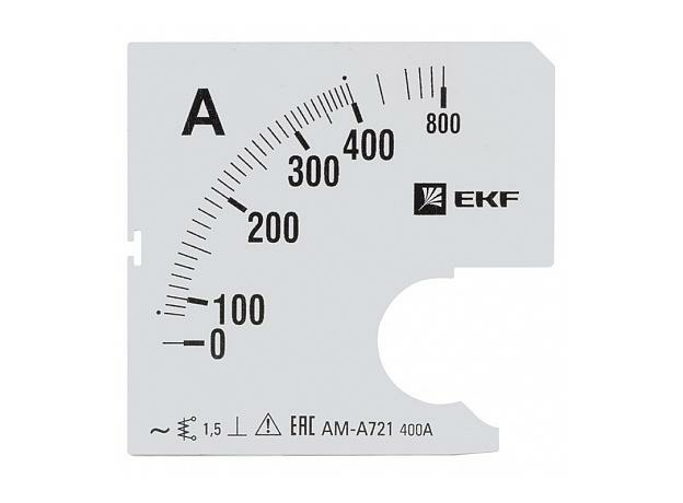 Шкала сменная для амперметра A721 400/5А-1,5 EKF PROxima s-a721-400