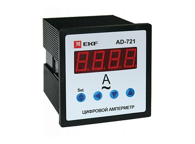 Амперметр AD-721 цифровой на панель 72х72 однофазный EKF PROxima ad-721
