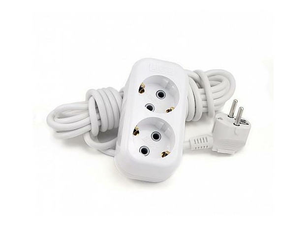 Удлинитель сетевой 3метра, 2гнезда с з аземлением ПВС 3*1 16А CE У2-Е-03 LUX