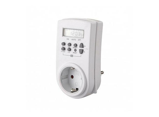 Таймер розеточный электронный, недельный. Инт: 1мин. 20 вкл/сутки. белый, REV 1800Вт 66989 6