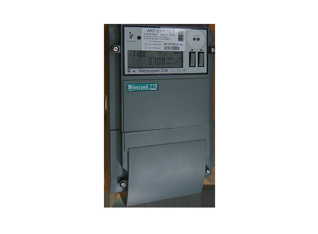 Счетчик электроэнергии трехфазный многотарифный (2 тарифа) Меркурий-234 ART-03 P(PR) 5- 10А, 3*230/400В, оптопорт, RS485