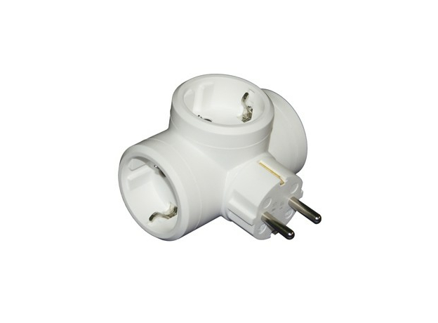 Розетка белая "Тройник" 3 Х2К+З 16А 050662 Элиум Legrand