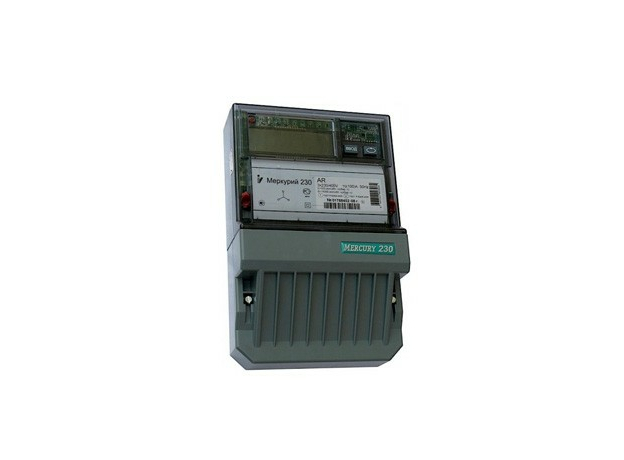 Счетчик электроэнергии трехфазный однотарифный Меркурий-230AR-03 R 5-7,5А 380В RS485 шкаф ЖКИ Инкотекс
