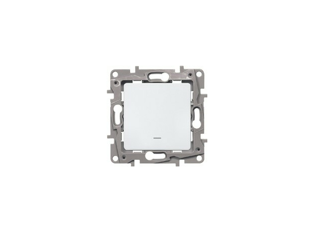 Выключатель одноклавишный Etika с подсветкой белый 672203 Legrand