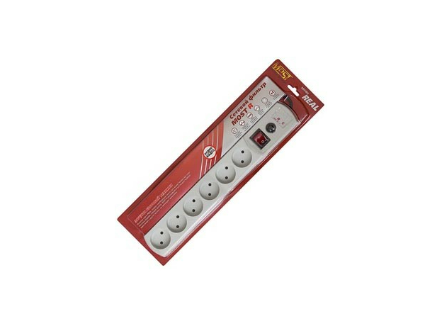 Сетевой фильтр MOST R 2метра, 6 гнезд без заземления