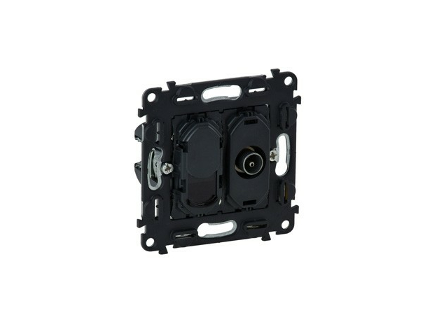 Розетка RJ45+TV компьют+телевиз "звезда" Valena LIFE/ALLURE IN'MATIC скрытой установки cat.6 UTP механизм серый 753055 Legrand Розетка RJ45+TV компьют+телевиз "звезда" Valena LIFE/ALLURE IN'MATIC скрытой установки cat.6 UTP механизм серый 753055 Legrand