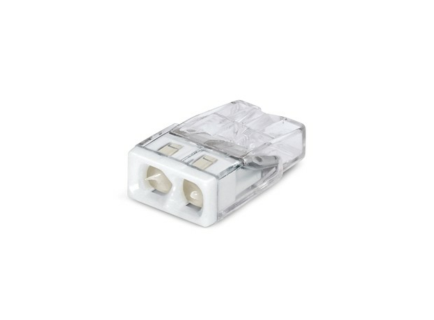 Клемма для распределительных коробок на 2 провода 0,5-2,5 мм2 медь-алюминий с пастой белый (2273-242) WAGO