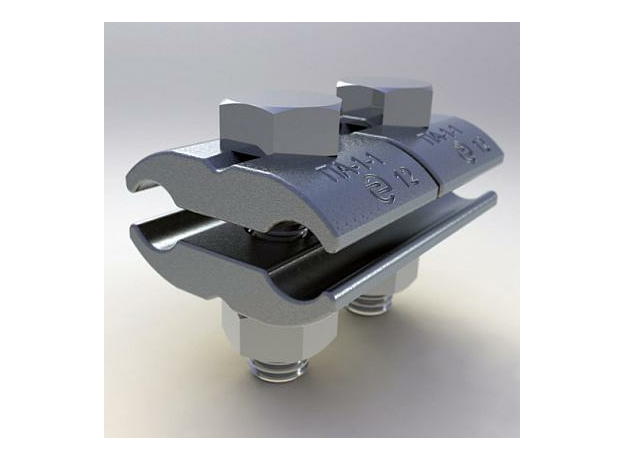 Зажим плашечный ПА-1-1 двух болтовой диаметр провода 5,1-9,0мм Контакт-Электроарматура