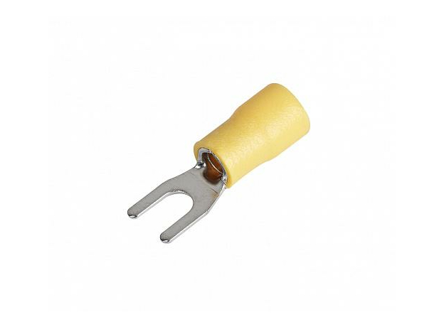 Наконечник вилочный изолированный НВИ 5.5-6 вилка 4-6 мм желтый (уп./100 шт) 084-04-21/084-04-021 HLT