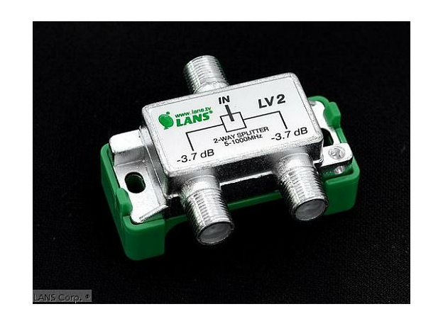 TV-Делитель на 2 выхода 5-1000MHz, LV 2 LANS