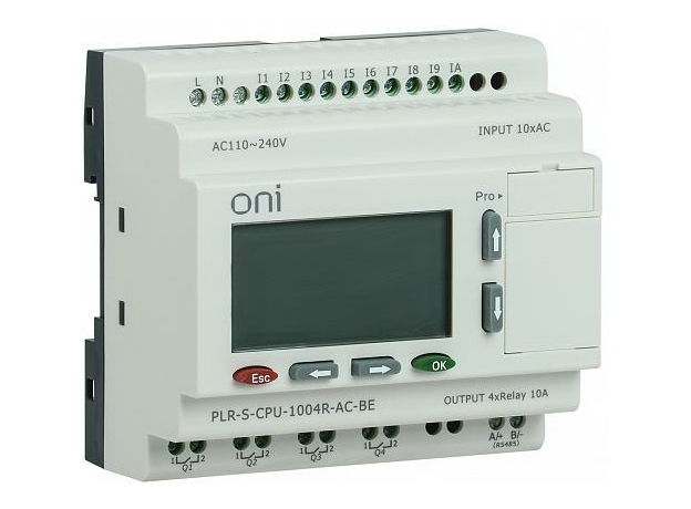 Реле логическое PLR-S. CPU1004(R) 220В AC с экраном ONI PLR-S-CPU-1004R-AC-BE ONI