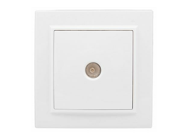 Розетка TV телевизионная Минск скрытой установки 75Ом 5-862МГц в сборе белый ERA00-027-10 EKF