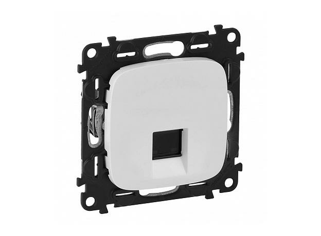 Розетка RJ11 телефонная Valena ALLURE скрытой установки с лицевой панелью белый 753738 Legrand