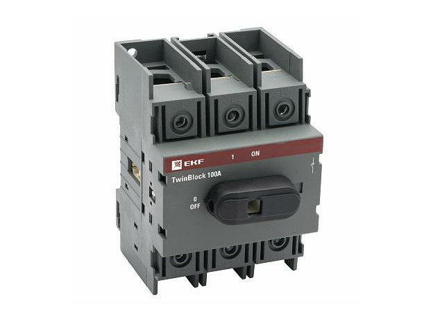 Рубильник 100A 3P c рукояткой управления для прямой установки TwinBlock PROxima tb-100-3p-f EKF